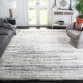 thumbnail image 3 of SAFAVIEH Fontana Danny Abstract Shag Runner Rug, Green/Ivory, 2'3" x 8', 3 of 5