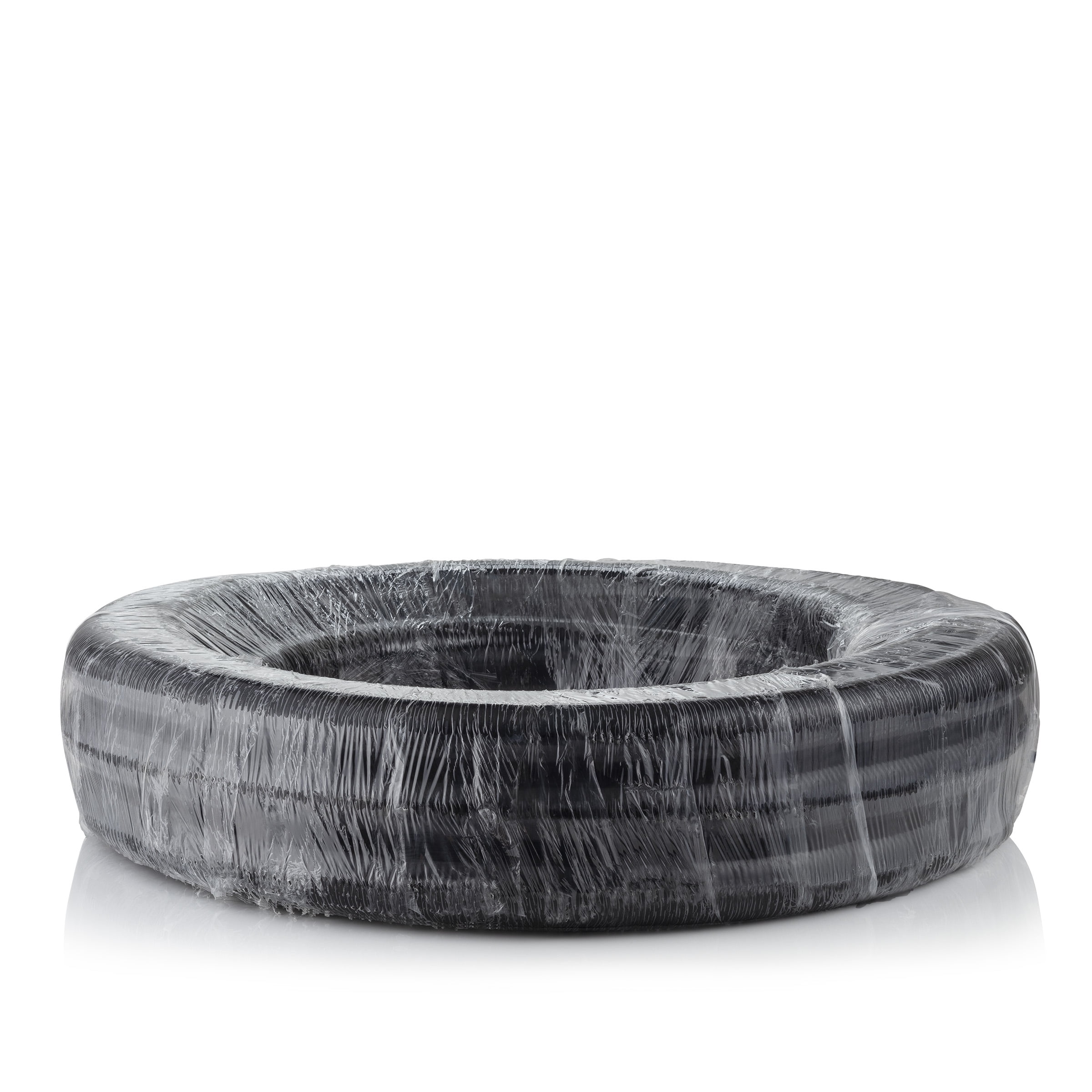 Alpine Corporation 50-Ft Flexible PVC Water Pump Hose with 2-Inch Diameter - Heavy-Duty Black Tubing with S-40 Fittings for Outdoor Ponds, Fountains, Waterfalls, and Pools