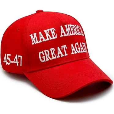 2PC Trump 2024 MAGA Hat Make America Great Again Donald Trump Slogan with USA Flag Cap 45, 47 Presidential Campaign Hat