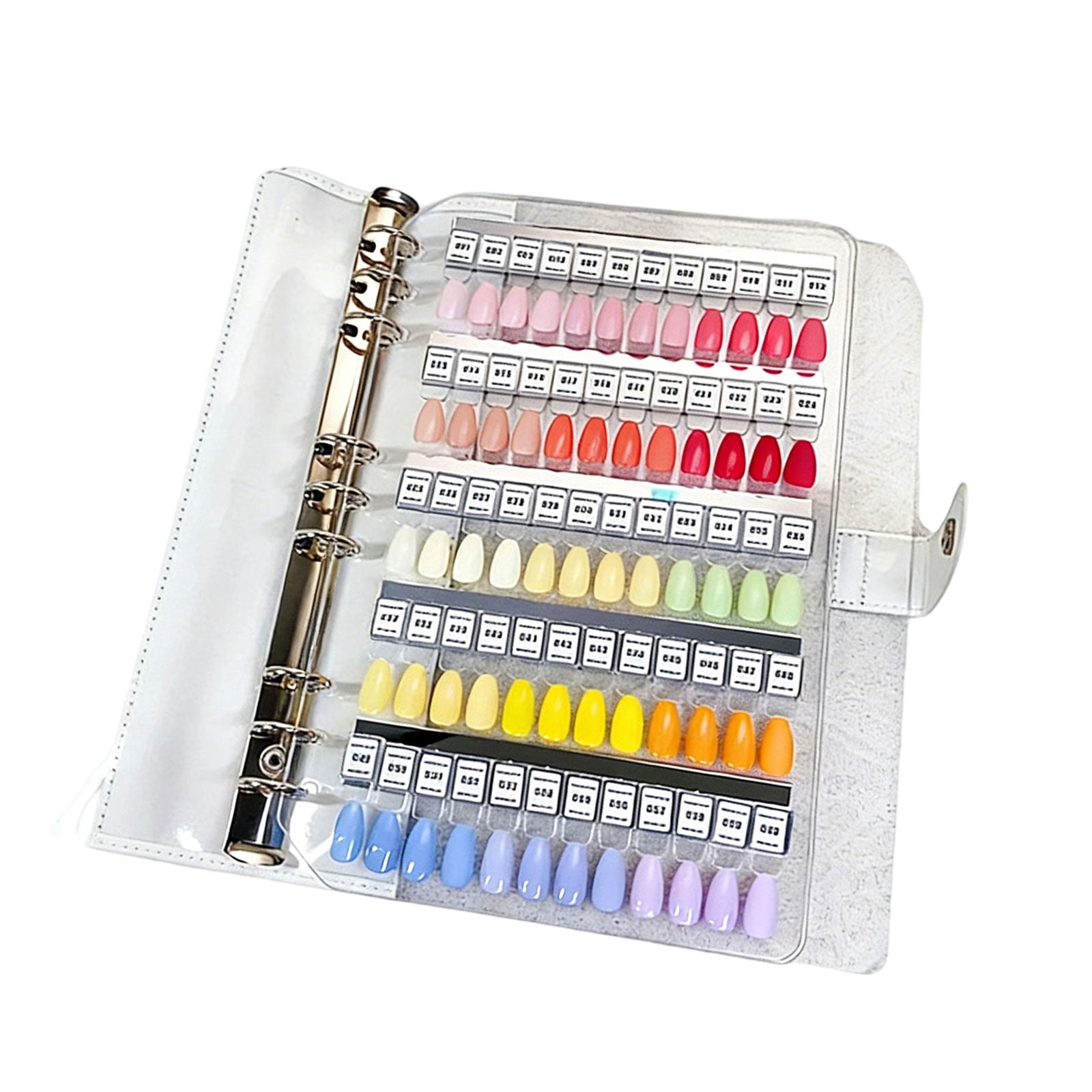 Organized Nails Swatches Book Systems for Professional and Enthusiasts Including Numbered Tips