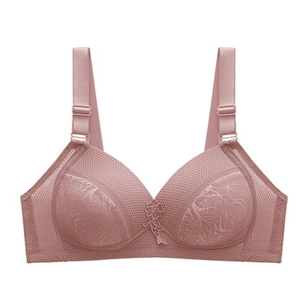 

Yubnlvae Women s New Pattern Ribless Large Strap Jacquard Four Comfort Bra