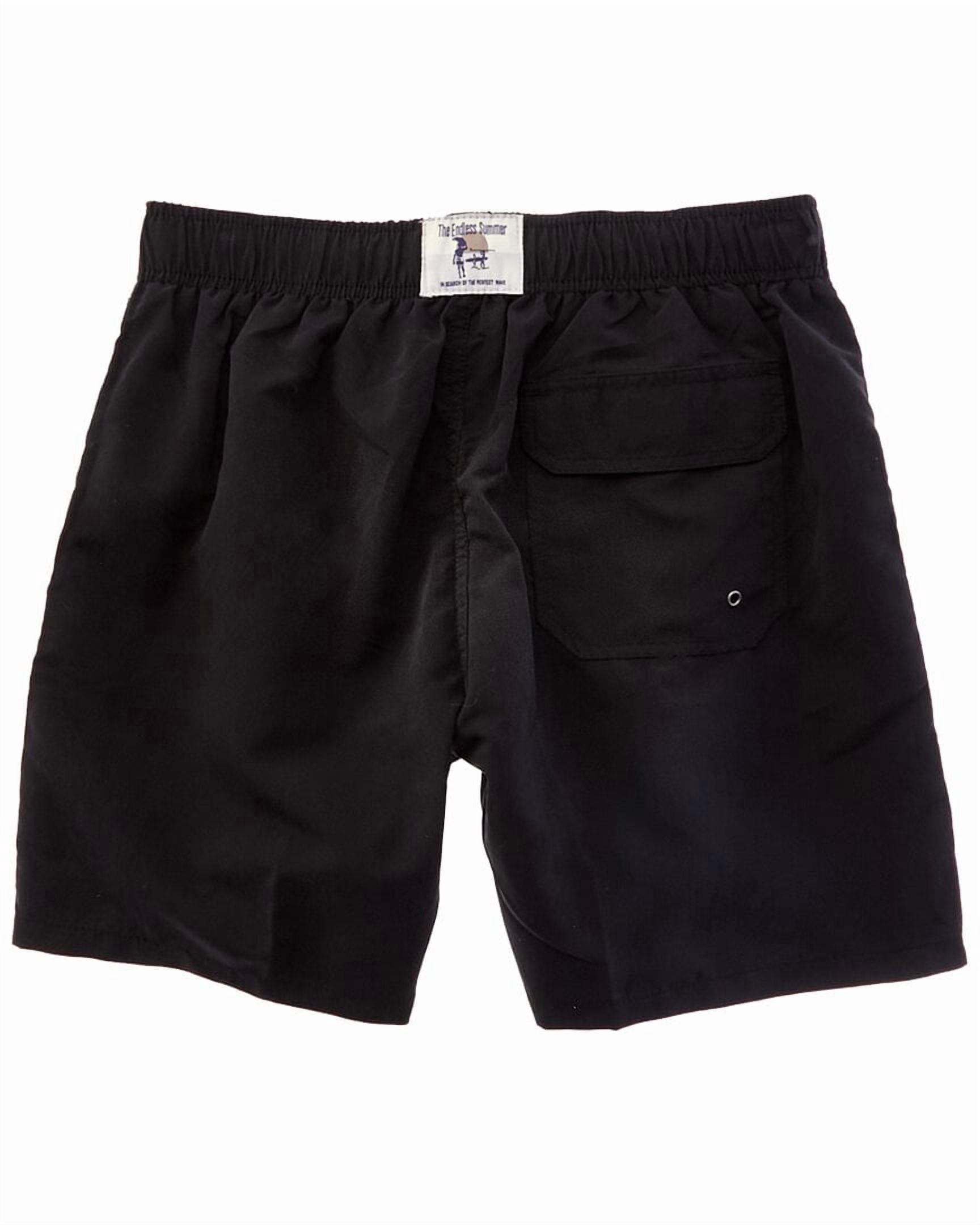 Endless Summer mens  Solid Volley Swim Short, m, Black