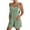Mint Green, variant on Wyobmus Womens Short Rompers Loose Solid Color Sleeveless Square Neck Bubble Ruched Jumpsuit Adjustable Straps Wide Leg Shorts Overalls Olive Green