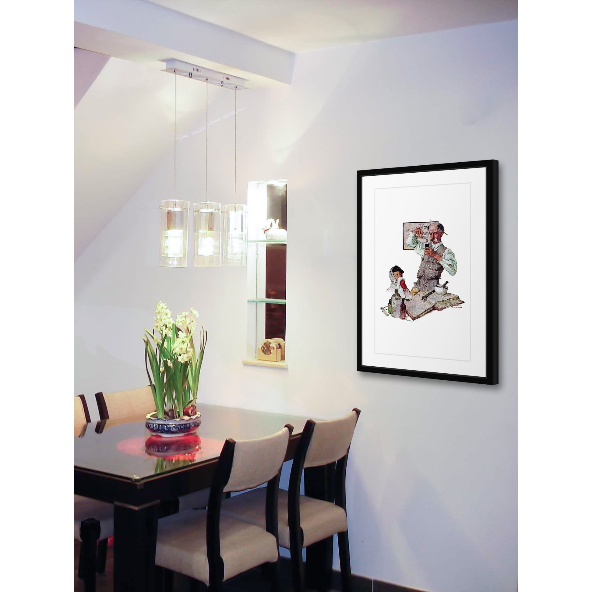 MARMONT HILL Norman Rockwell 'Pharmacist'  Framed Art Print - Multi-Color 16 x 24