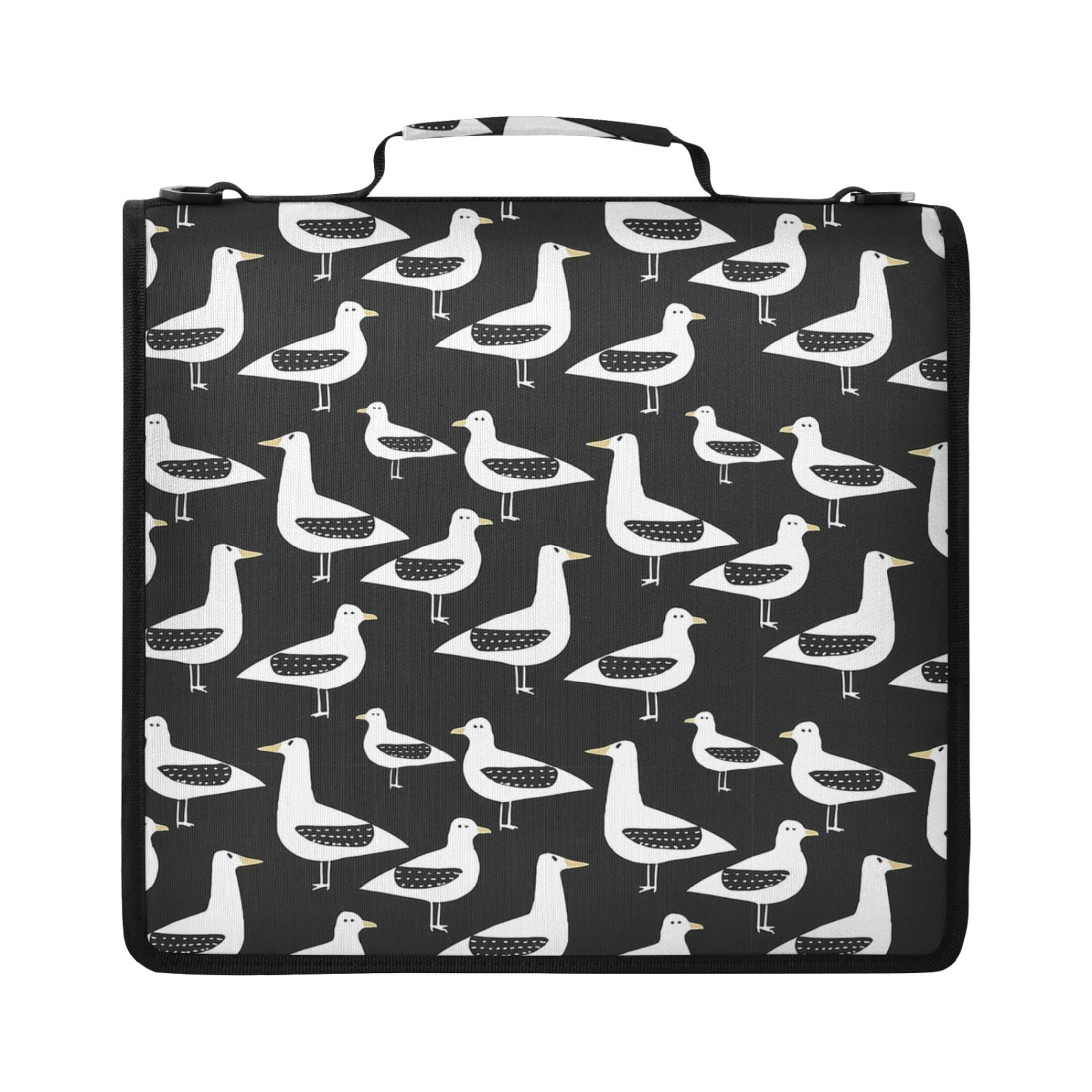 ALAZA Zipper Binder Seagull Pattern 2 inch 3 Ring 500 Sheet Capacity Trapper Keeper File Folder Organizer Bag