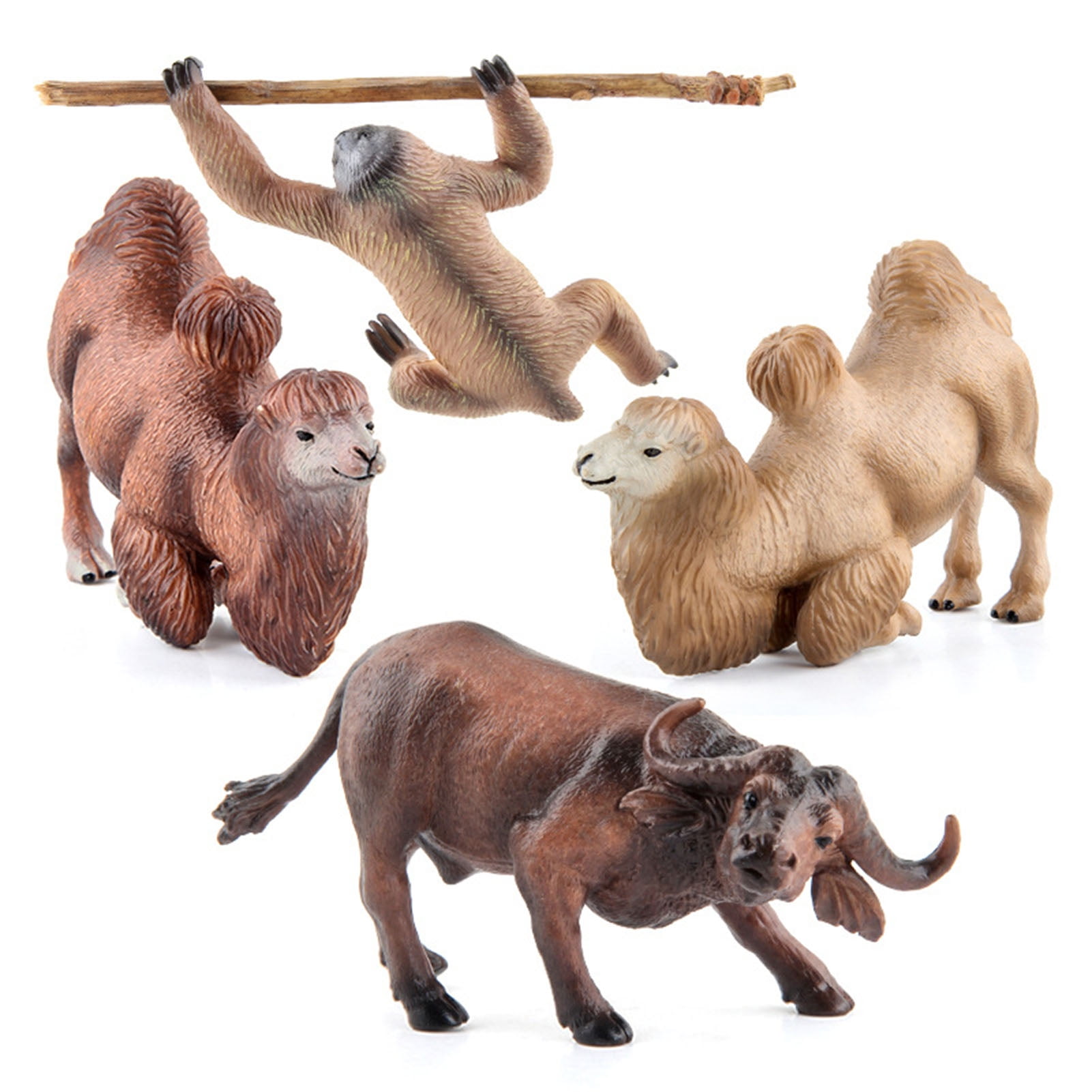 Realistic Animal Action Figure Model Educational Learn Cognitive Toy Buffalo 
