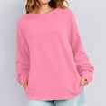 thumbnail image 6 of BLVB Sweatshirt for Women Crewneck Raglan Long Sleeve Side Split Tops Casual Solid Color Loose Pullover Shirts Fall Clothes, 6 of 6