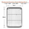thumbnail image 2 of 2set 10 Inch Toaster Oven Tray and Rack Set, Small Stainless Steel Baking Pan with Cooling Rack, 2 of 6