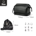 thumbnail image 3 of Large Makeup Bag, Double Layer Cosmetic Bag,Leather Makeup Bag, Cosmetic Travel Bags,Large Portable Leather Toiletry Bag,Travel Ma, 3 of 8