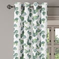 thumbnail image 2 of Ambesonne Leaf Grommet Curtain, Watercolor Eucalyptus Art, 50" x 72", Green Pale Brown White, 2 of 6