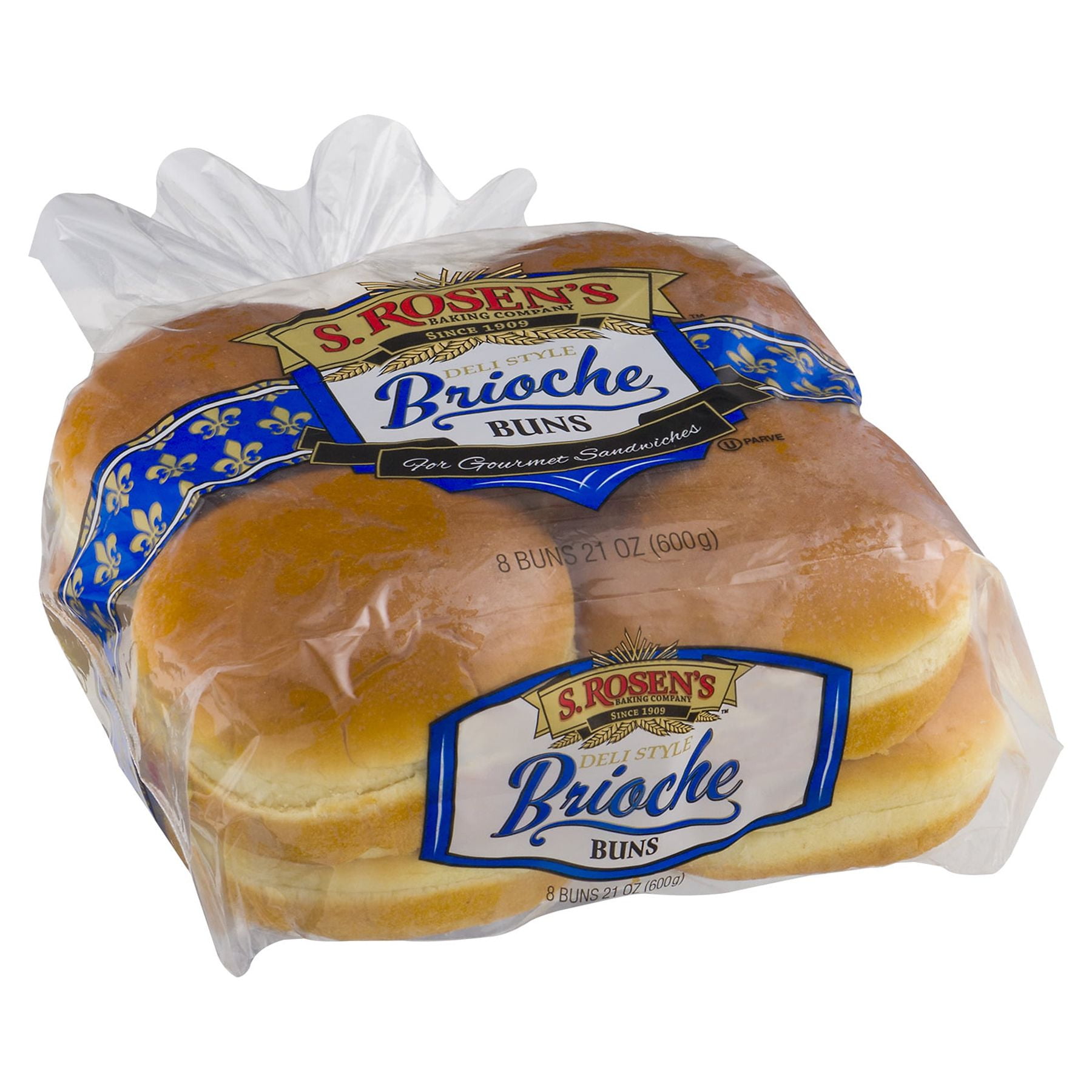 S. Rosen's Brioche Fresh Buns, 8 Count Package, 21 oz.