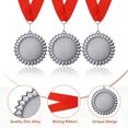 thumbnail image 3 of Uxcell Award Medals, Prize Winner Medals with Red Neck Ribbon Medals for Meetings Silver, 3 of 7