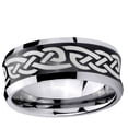 thumbnail image 2 of Celtic Knot Infinity Love 8MM Concave Black Tungsten Men Ring, 2 of 2