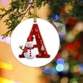 thumbnail image 4 of Christmas Ornaments Christmas Tree Decorations 26 Letter Ornaments With Snowman Acrylic Christmas Initial Letters Car Ornaments Pendant Hanging Ornaments for Christmas Tree Ornament Home Party, 4 of 6