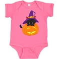 thumbnail image 3 of Inktastic Black Cat, Pumpkin, Cat With Witch Hat, Halloween Boys or Girls Baby Bodysuit, 3 of 5