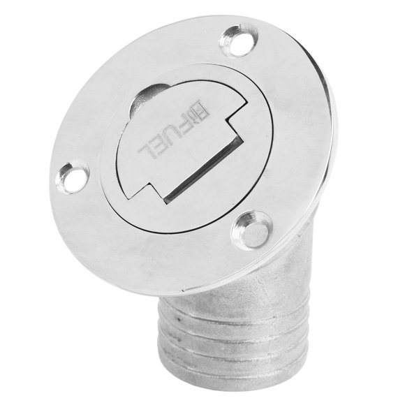 1.5inch Boat Deck Filler, Gas Diesel Waste Water Fuel Deck Fill Filler With Keyless , Angled Neck 316 Stainless Steel Hardware For Boat Yacht