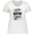 thumbnail image 3 of Inktastic Happy New Year in Hand Lettering Women's Plus Size T-Shirt, 3 of 5