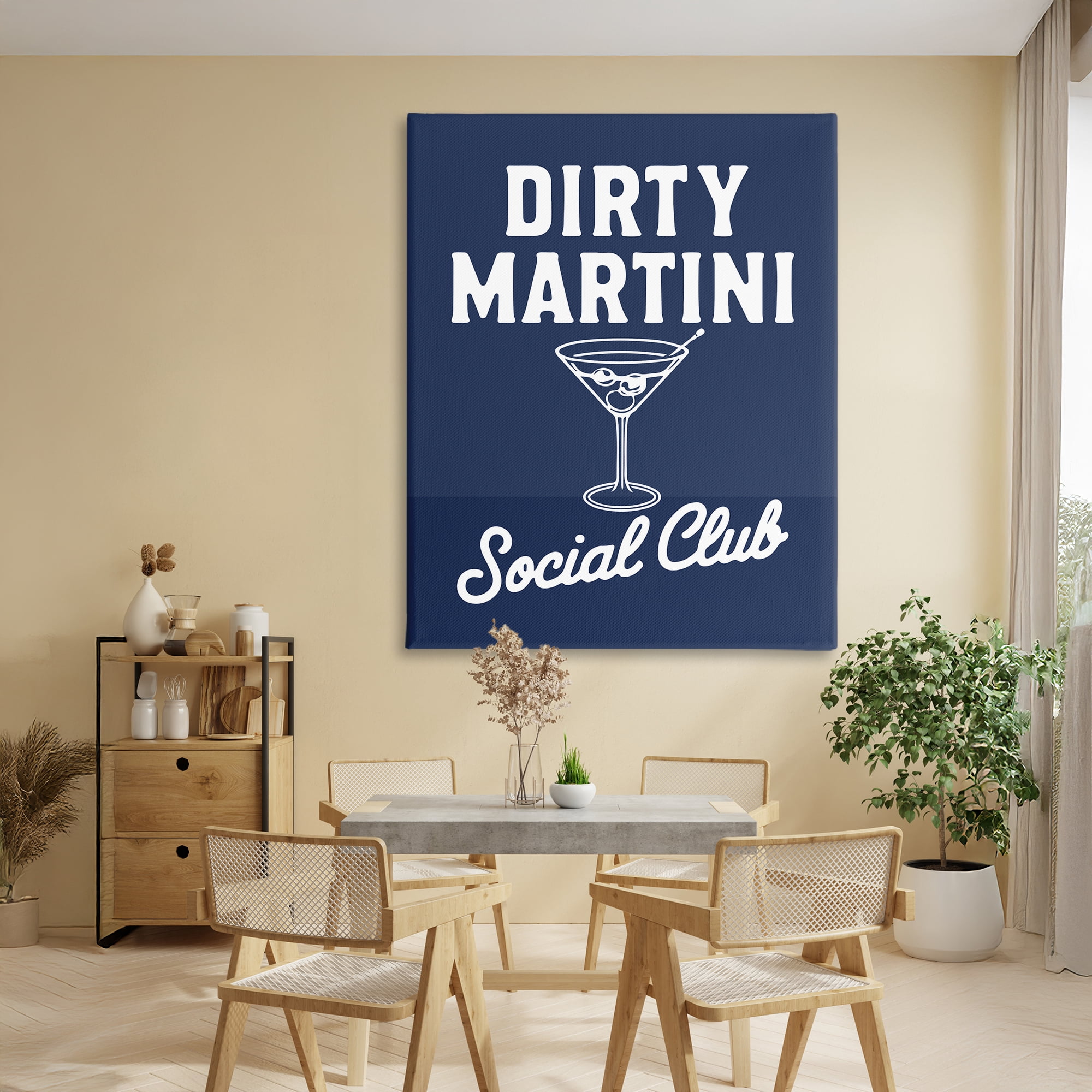 Stupell Industries Retro Dirty Martini Club Canvas Wall Art, design by Lettered and Lined