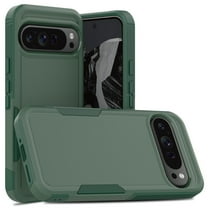 for Google Pixel 9 / 9 Pro Back Case, Luxury Ultra Slim PC TPU Double-Layer Anti-Fall Shockproof Drop Protective Lightweight 2 In 1 Phone Case Cover for Google Pixel 9 / 9 Pro, Darkgreen
