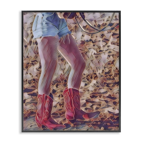 Rancher Gal Cowgirl Black Framed Giclee Art, design by Jesse Keith