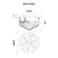 thumbnail image 4 of CWI Lighting Amanda 8 Light Flush Mount With Chrome Finish, 4 of 4