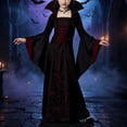 thumbnail image 5 of Fancifize Halloween Dresses for Girls Holiday Party Royal-Vampire Dress Up Kids Medieval Renaissance Outfits, 5 of 7