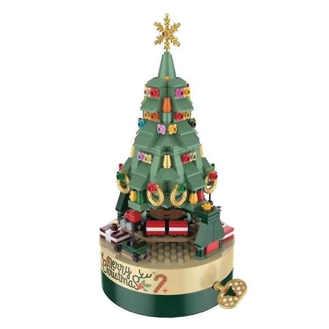 Caja de música del ladrillo del árbol de navidad, caja de música del árbol de navidad, música Bo del bloque hueco del árbol de navidad de DIY