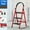 Three-step red, variant on 1 Durable 3 4 5 Step Folding Ladder 500 Lbs Load-bearing Non-slip Steps Lightweight Household Industrial-grade Space-saving High-capacity Foldable Ladder for Home Decoration Special Folding Ladder