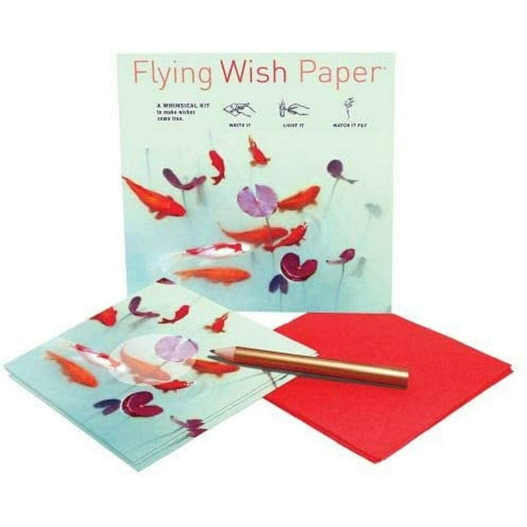 Flying Wish Paper SWAN LAKE LOVE Write It, Light It & Watch It Fly Mini Kit  With 15 Wishes 
