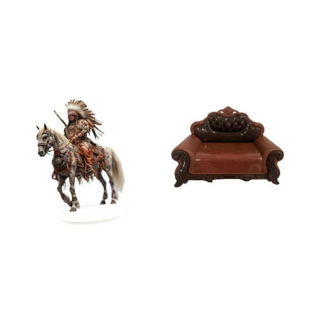 Adorno De Caballero Acrílico Para Centro De Mesa, Resistente Al Agua, Con Base Para Decoración Del Hogar, Sofá Miniatura, Sillón Individual, Accesorio DIY Para Micropaisajes, Decoración De