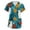 Turquoise, variant on Junboys Scrubs for Women Short Sleeve - V-Neck Print Top with Side Slits, Womens Scrub Tops with Pockets, Cozy Fit Scrubs for Medical Staff,Black L