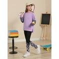 thumbnail image 3 of Hotiary 2Pcs Teens Little Girls Tracksuit Pant Outfit Sets Long Sleeve Sweatshirt & Leggings Color-Block Hoodie Top Sweapants Winter Fall Clothes, 6-14 Years, 3 of 8