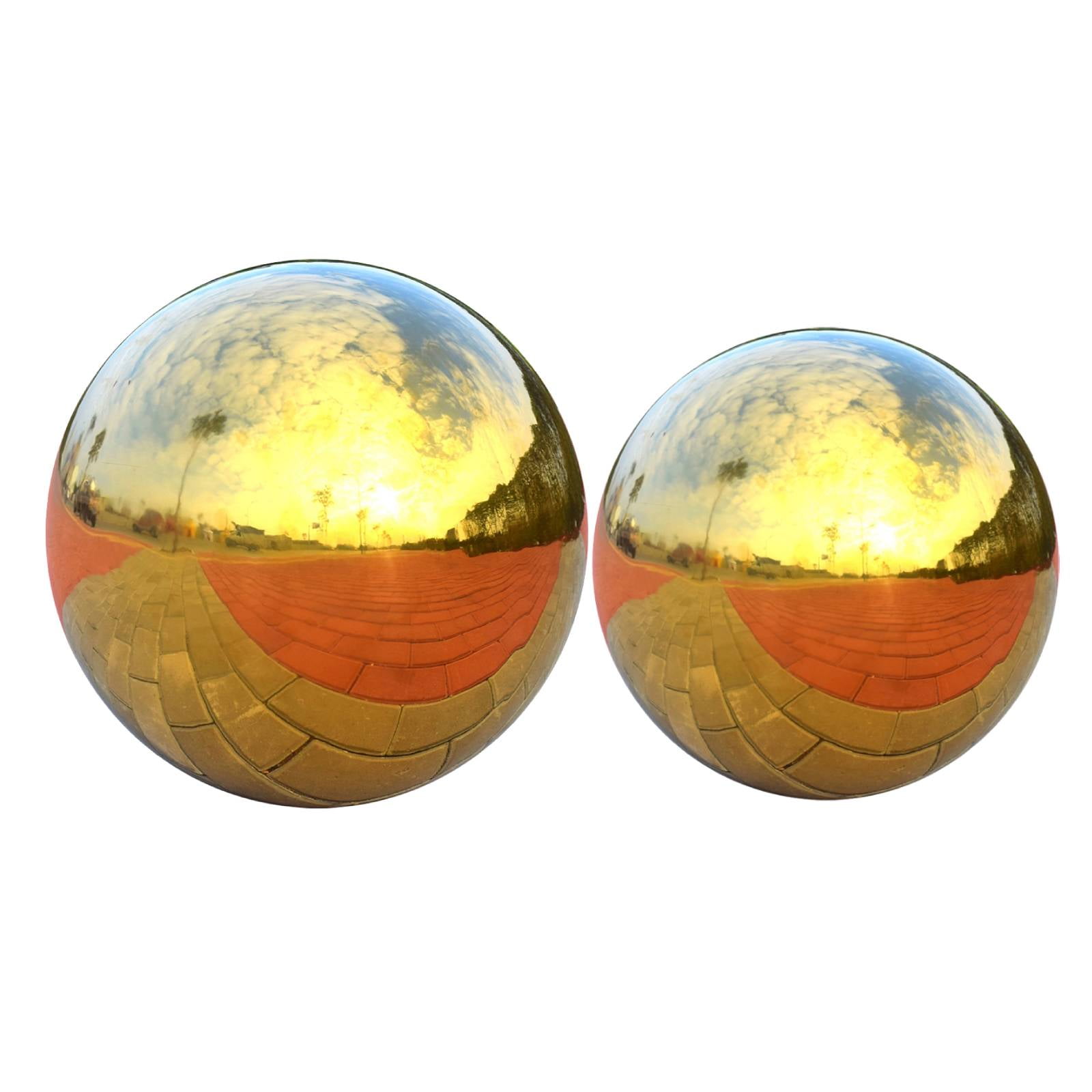 100mm 304 Stainless Steel Gazing Ball Hollow Ball Mirror Globe Home Garden 