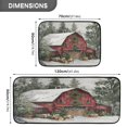 thumbnail image 3 of 2-Piece Kitchen Rugs Set Non-Slip Mats Carpet Floor for Kitchen, Bathroom (19.7"x27.6" & 19.7"x47.2") Old Red Barn, 3 of 7