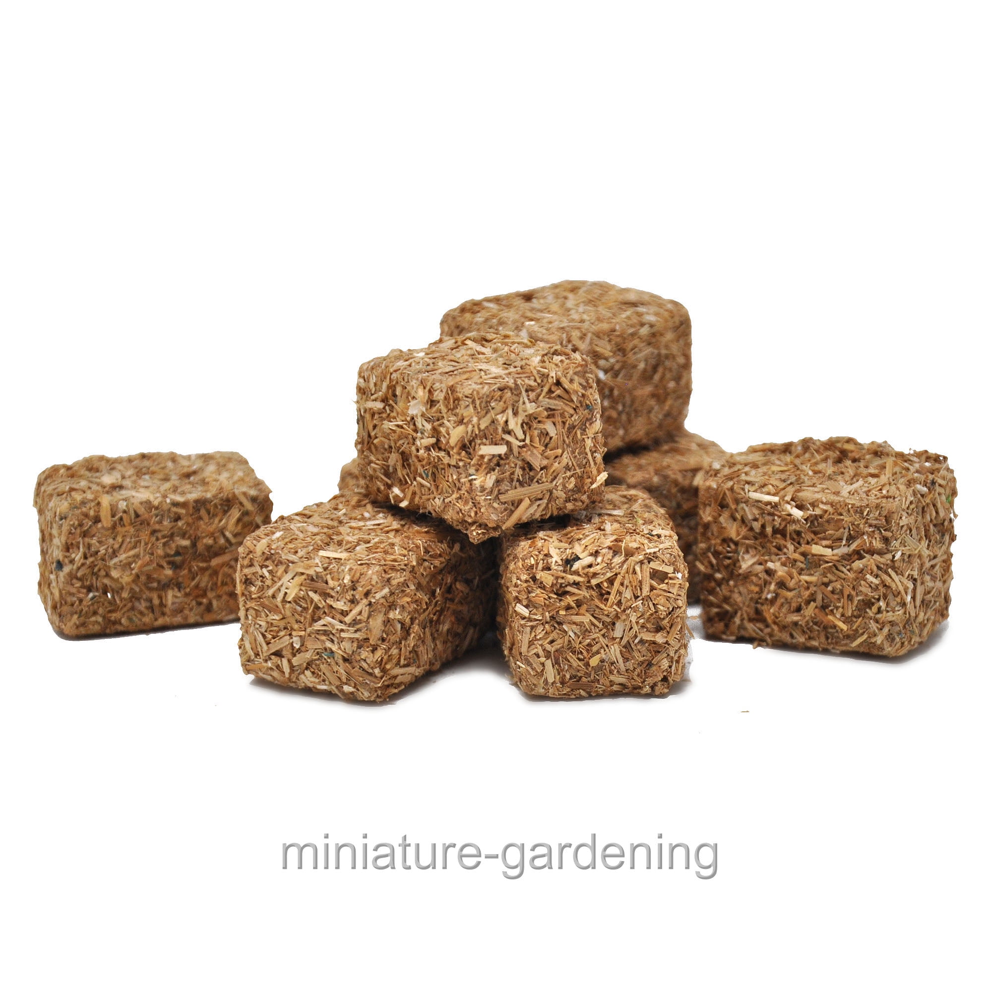 Miniature Straw Bales, 8 Piece Set for Miniature Garden, Fairy Garden