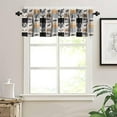 thumbnail image 3 of Rustic Cabin Valance, Retro Camping Bear Deer Farmhouse Wildlife Tree Forest Brown Gray Print Blackout Valance Curtain for Kitchen Bedroom Living Room,54x18in, 3 of 5