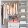 thumbnail image 4 of Yayeee Collapsible Cube Storage Bin with Lid Fabric Closet Decorative Basket with Handles, Astronaut at Dawn, 4 of 7