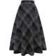 thumbnail image 1 of Falda Larga de Cintura Alta elástica para Mujer, Acampanada, a Cuadros, para Invierno, cálida Long Dark Grey 711 CH Long Dark Grey 711 CH Xishao ropa, 1 of 2