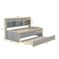 thumbnail image 5 of Bellemave Twin Size Captain Bed with Drawers And Trundle Twin Storage Platform Bed with Built-in Bookcases Space Saving Wooden Daybed Frame for Teens, Gray, 5 of 12
