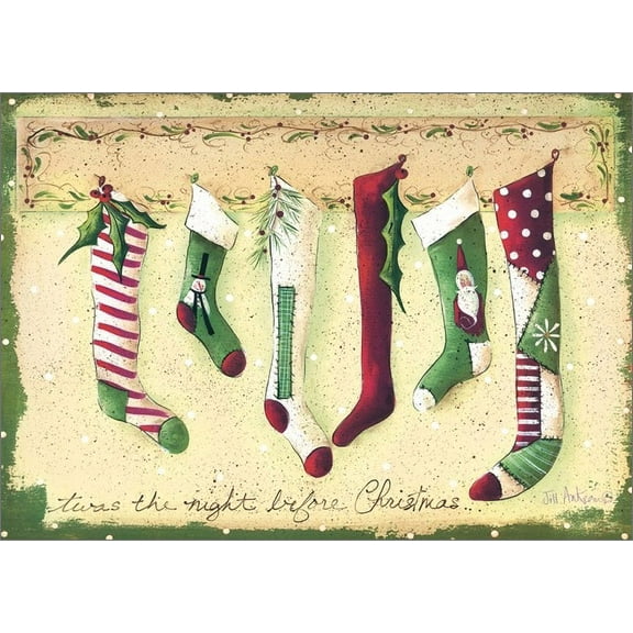 LPG Greetings Stockings Were Hung Jill Ankrom Christmas Card (1 card/1 envelope)
