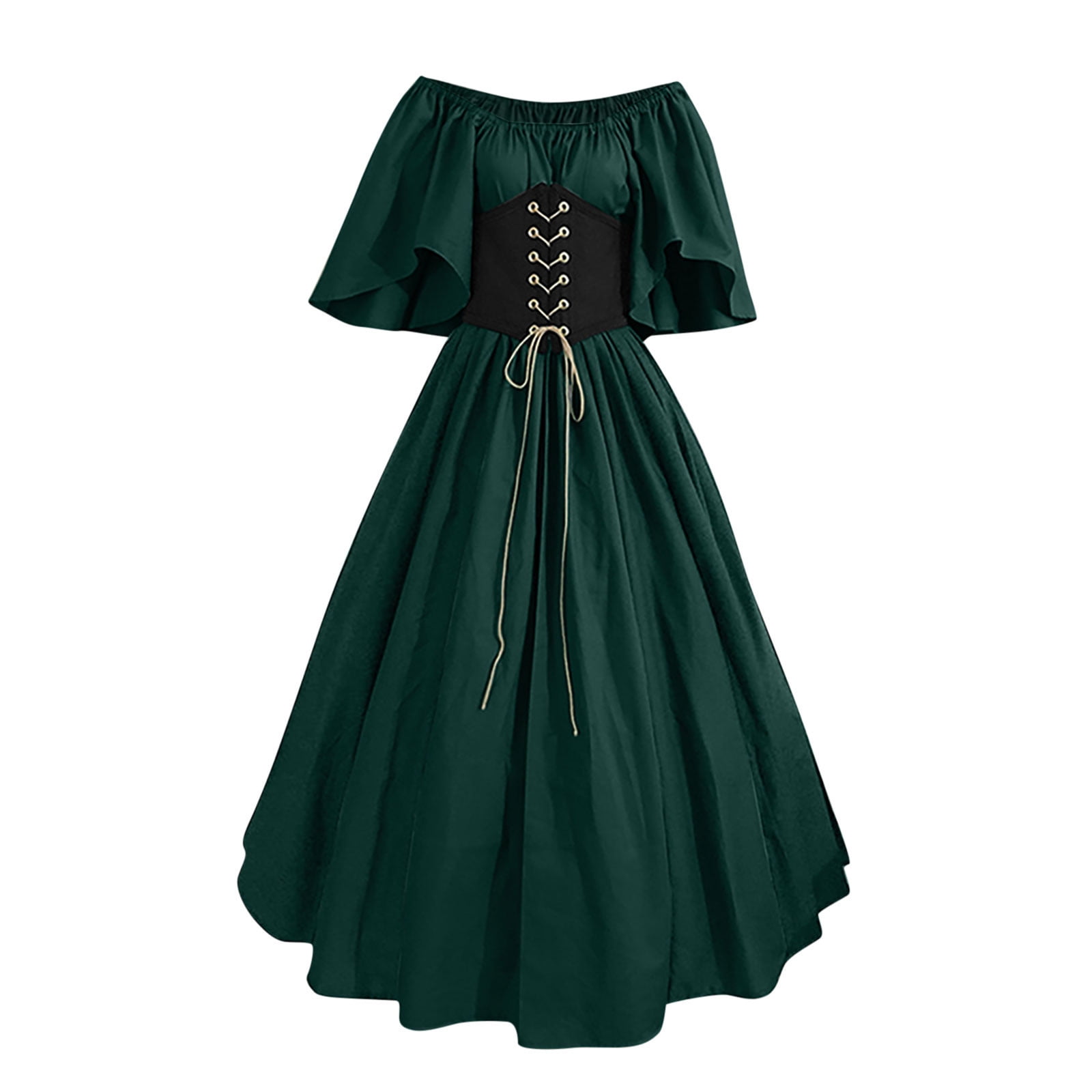 QUYUON Women Renaissance Gothic Dress Medieval Vintage Court Dresses ...