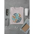 thumbnail image 3 of The World Is Yours Groovy Style T-Shirt Men -Image by Shutterstock, Male Medium, 3 of 4
