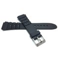 thumbnail image 3 of Bandini 18mm Black Rubber Sports Watch Band Strap, 2 Spring Bars Included, 3 of 7
