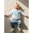 thumbnail image 6 of BemeyourBBs Baby Boy First Birthday Outfit Wild One Birthday 1st Birthday Clothes Long Sleeve Crewneck Animal Sweatshirt with Sweatpants Cute Infant Spring Fall Winter Clothes, 6 of 9