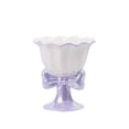 thumbnail image 3 of XSAOP Dessert Goblet Bowknot Design Footed Ceramic Purple 1 Pack, 3 of 8