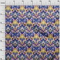 thumbnail image 2 of oneOone Cotton Flex Light Gold Fabric Paisley & Floral Ikat Dress Material Fabric Print Fabric By The Yard 40 Inch Wide, 2 of 4