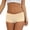 Beige, variant on Womens Casual Solid Color Flat Leggings Mid Waist Briefs, Size M