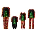 thumbnail image 2 of KOMOO Matching Christmas Pjs for Family Long Sleeve Tree Print Family Sleepwear Set Xmas Matching Pjs, 2 of 9