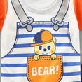 thumbnail image 4 of kpoplk Toddler Baby Boy Summer Outfit Letter Embroidery Short Sleeve T Shirt Plaid Shorts Casual Clothes 2Pcs Set(Orange,6-12 M), 4 of 4
