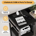 thumbnail image 3 of Negro cm de Anchoillow TV Soporte con Charging Station Ancho TV Soporte con Abierto Estante cm de Profundidadormitorio cm de Profundidadresser para Living Sala TV Soporte con 9 Cajones 9 Grande.., 3 of 7